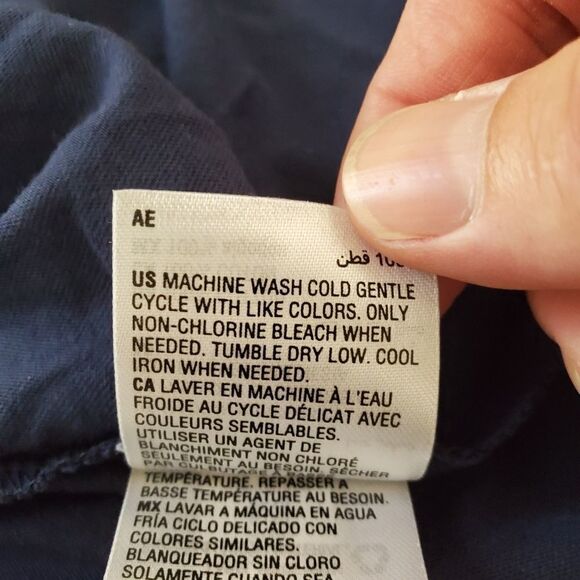 INC Cotton V-Neck Long Sleeve Tee size XS in Blue -NEW - Picture 13 of 13